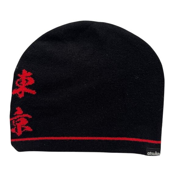 TOKYO REVENGERS Atsuko Beanie NEW Black Red Crunchyroll Size OS, Fits Most - Picture 2 of 4
